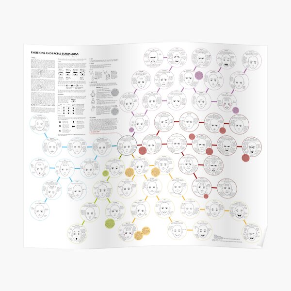 Chart for emotions and facial expressions Poster