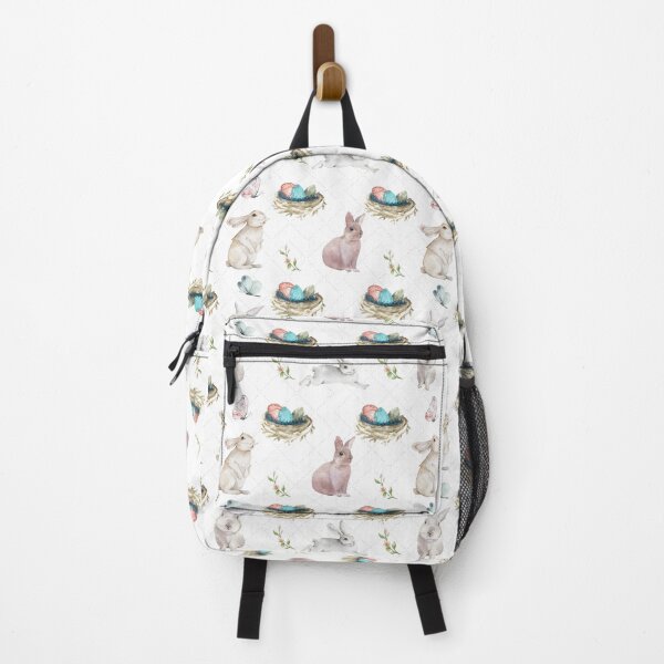 Item preview, Watercolor bunnies, eggs in a nest and butterflies Pattern  - Happy Easter  designed and sold by AppareIIndustry.