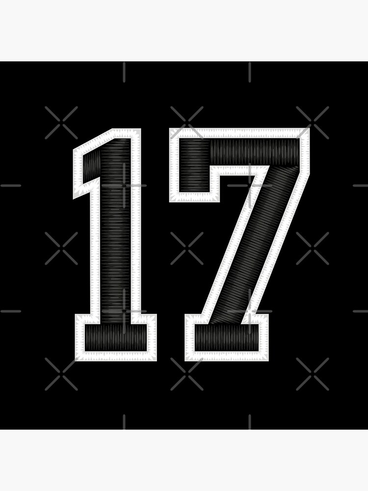 17 Black Jersey Sports Number seventeen Football 17