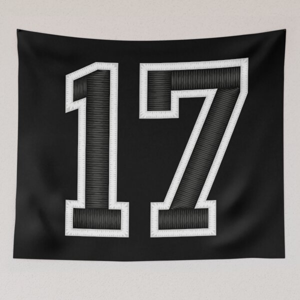 Item preview, 17 Black Jersey Sports Number seventeen Football 17 designed and sold by elhefe.