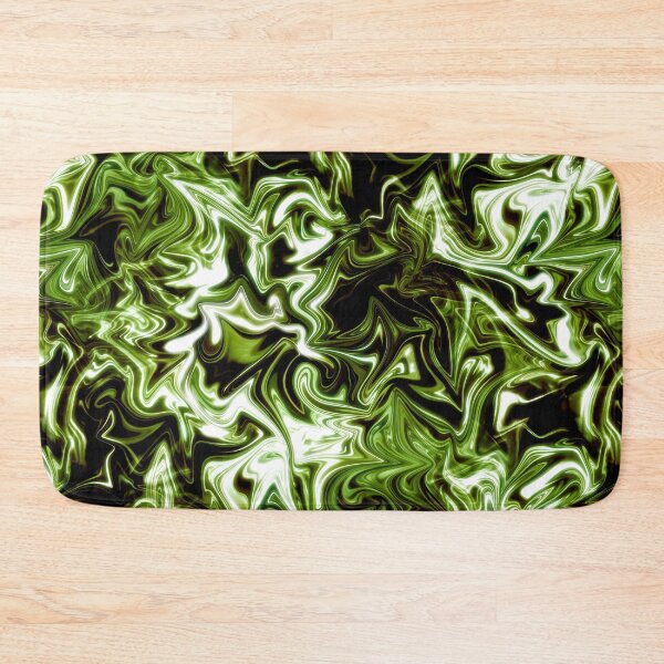 Item preview, Glowing Grass Green: Green and Black Abstract designed and sold by nimreninmu.