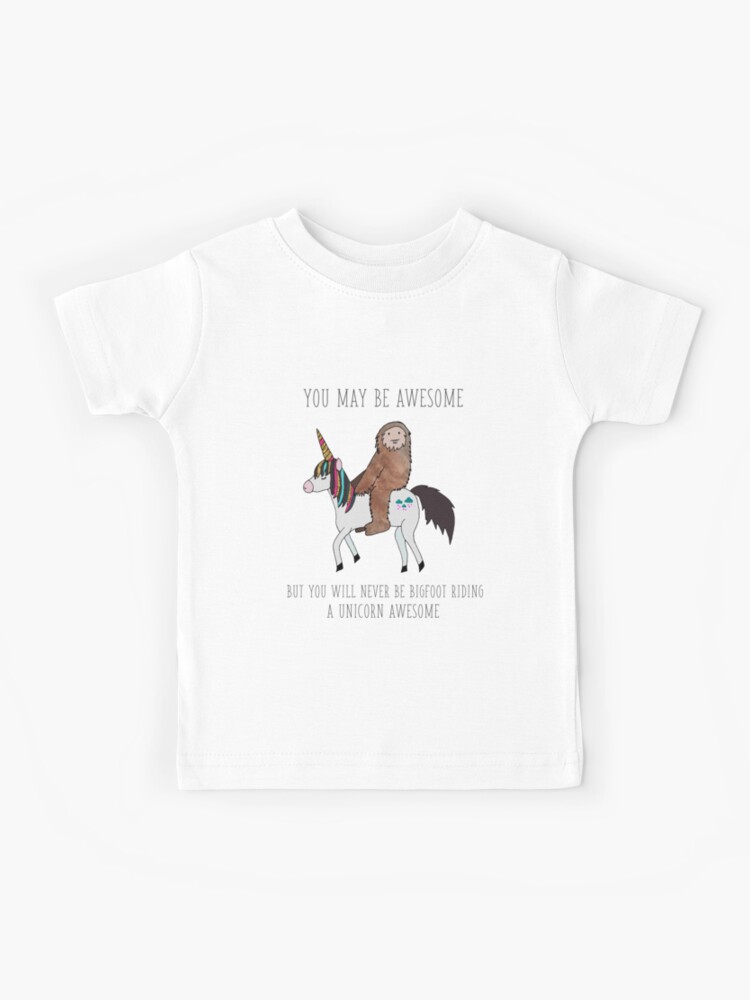 bigfoot riding a unicorn t shirt