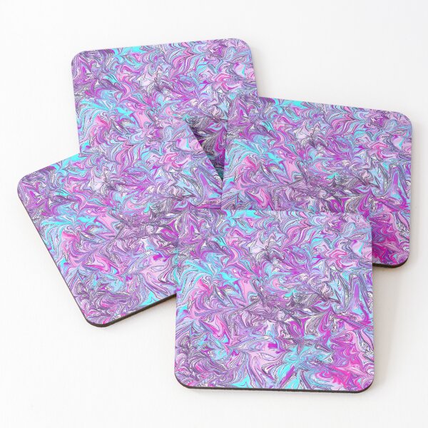 Item preview, Marbled Stained Glass: Magenta and Cyan with Transparency designed and sold by nimreninmu.