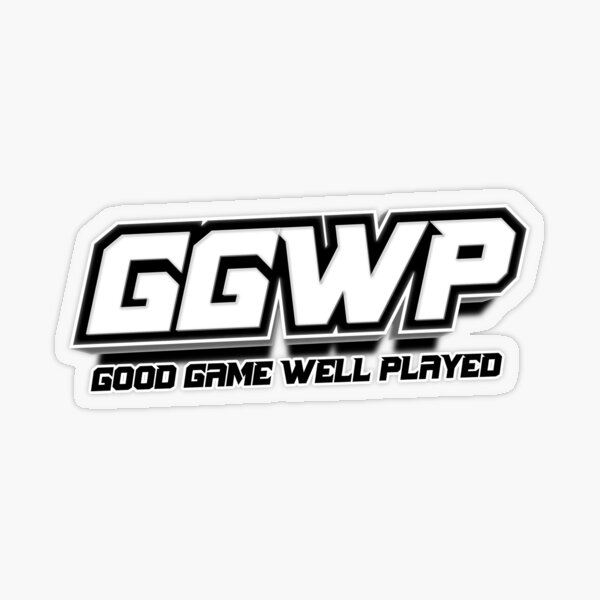 GGWP - Good Game Well Played - Red Box Logo Sticker for Sale by  ClicheGamer