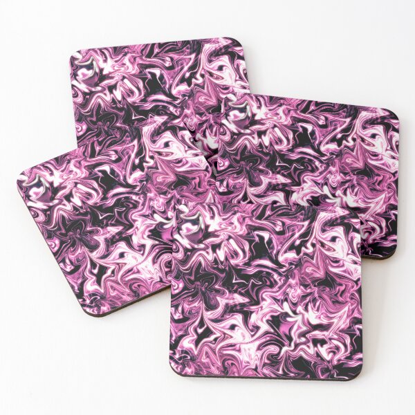 Item preview, Radiant Pink Neon: Glowing Pink and Black Swirl designed and sold by nimreninmu.