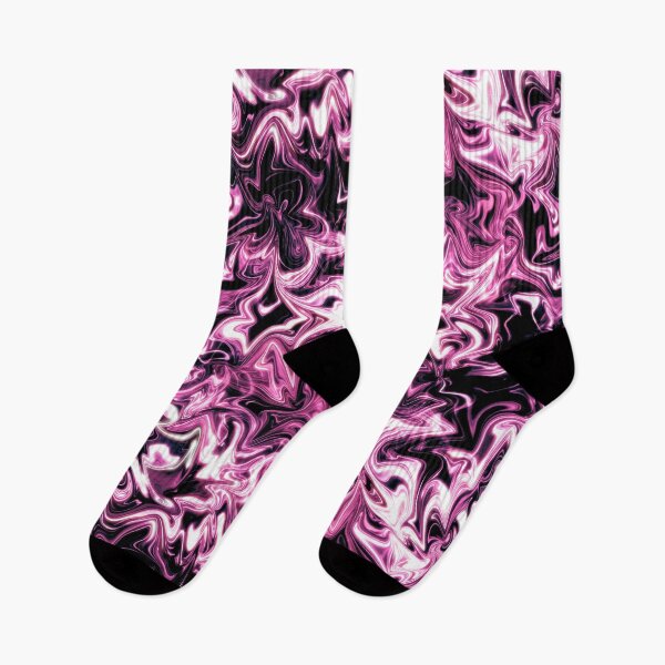 Item preview, Radiant Pink Neon: Glowing Pink and Black Swirl designed and sold by nimreninmu.