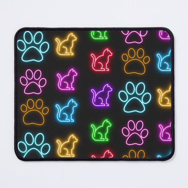 Item preview, i am a cat lover neon colorful cats and paws orange purple blue green designed and sold by Tshirtk.