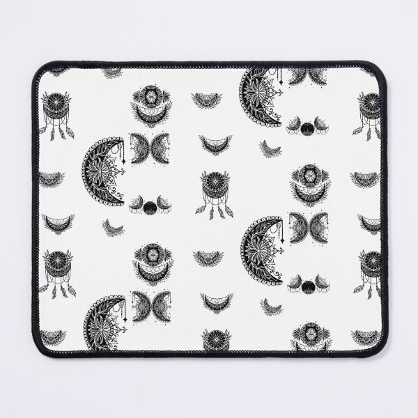 Item preview, Black Floral Crescent Moon Sticker Sheet, Moon Wildflowers, Moon Mandala designed and sold by Black11Flamingo.