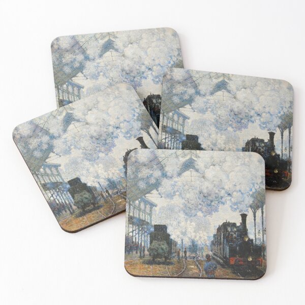 Item preview,  Claude Monet  Arrival of the Normandy Train-Vintage Painting designed and sold by Tamas Das.