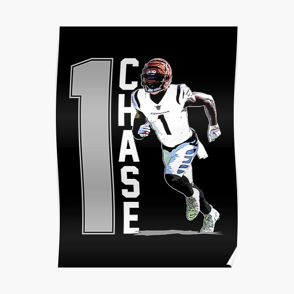 Ja';Marr Chase Football Poster American T-Shirt - Guineashirt Premium ™ LLC