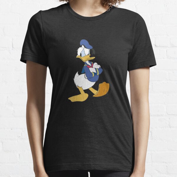 Disney Donald Duck Blue and White Angry Pose Portrait Camiseta 