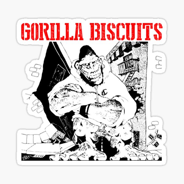 Gorilla Biscuits Shirt Sticker for Sale by Jonuirajay575 | Redbubble