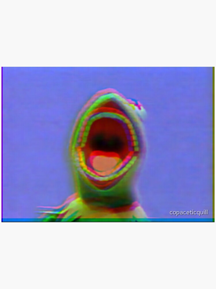 "kermit screaming meme" Sticker by copaceticquill | Redbubble