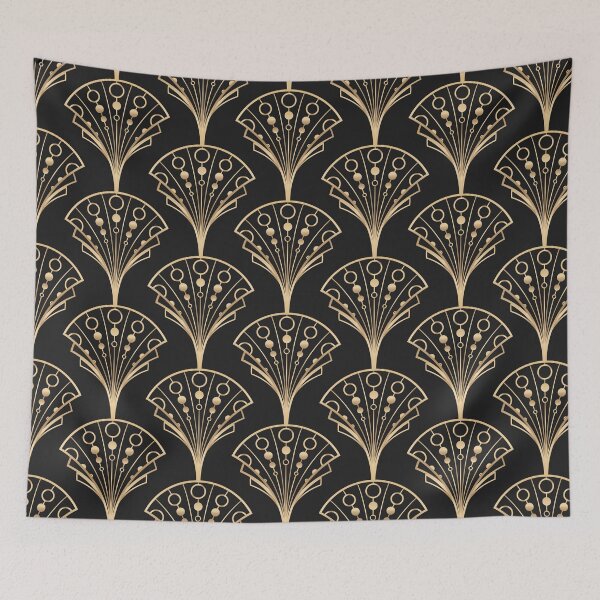Item preview, Vintage Black And Gold Art Deco Pattern-Geometric Abstract designed and sold by Tamas Das.