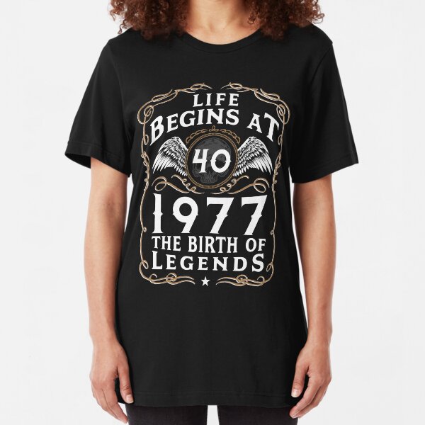 Awesome Shirts Funny Legends December 1977 Life Begins at 41