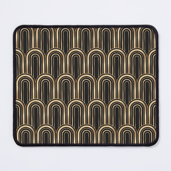 Item preview, Vintage Art Deco Pattern- Black And Gold Geometric Abstract designed and sold by Tamas Das.