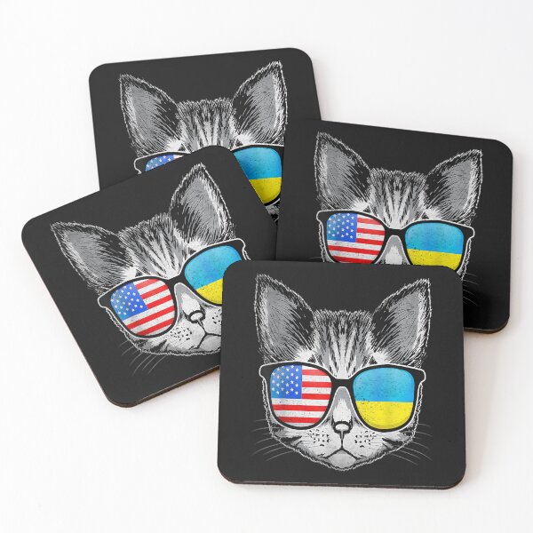 Item preview, Ukraine US Flag Roots Cat Ukrainian American  designed and sold by vyqecakace443.