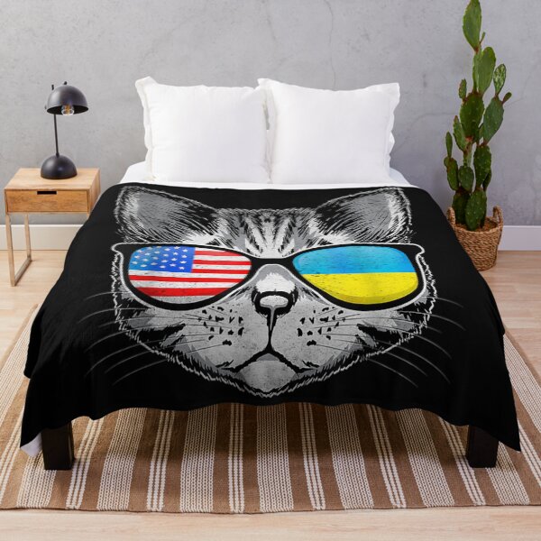 Item preview, Ukraine US Flag Roots Cat Ukrainian American designed and sold by vyqecakace443.