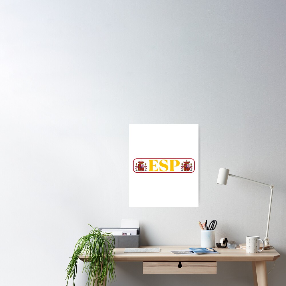  ESP 3 Letter Code Spain Poster For Sale By FedSherDesign Redbubble