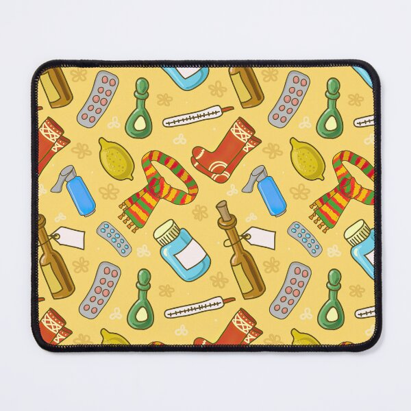 Item preview, Medical Items Doodle On Yellow Background Pattern designed and sold by EmilyFun.