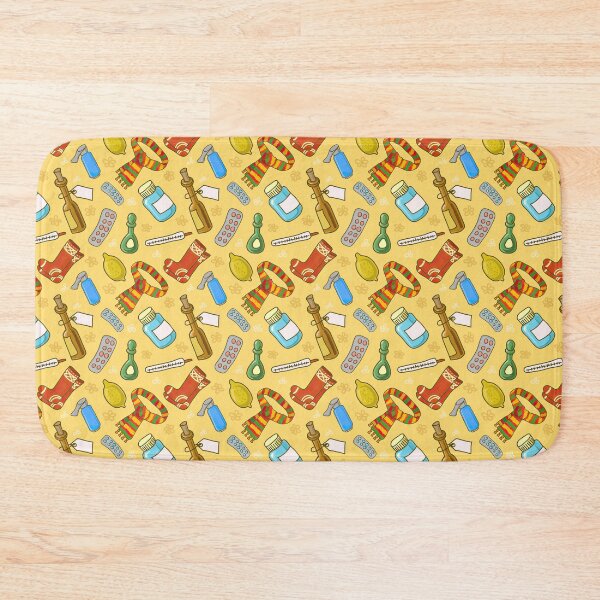 Item preview, Medical Items Doodle On Yellow Background Pattern designed and sold by EmilyFun.