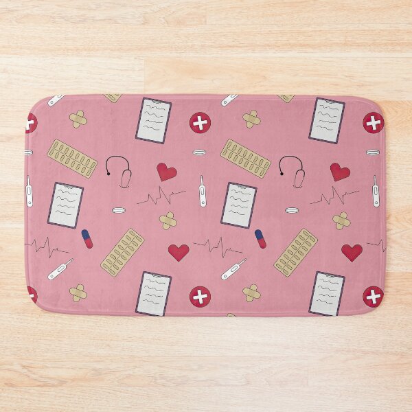 Item preview, Medical Objects On Pink Pattern designed and sold by EmilyFun.