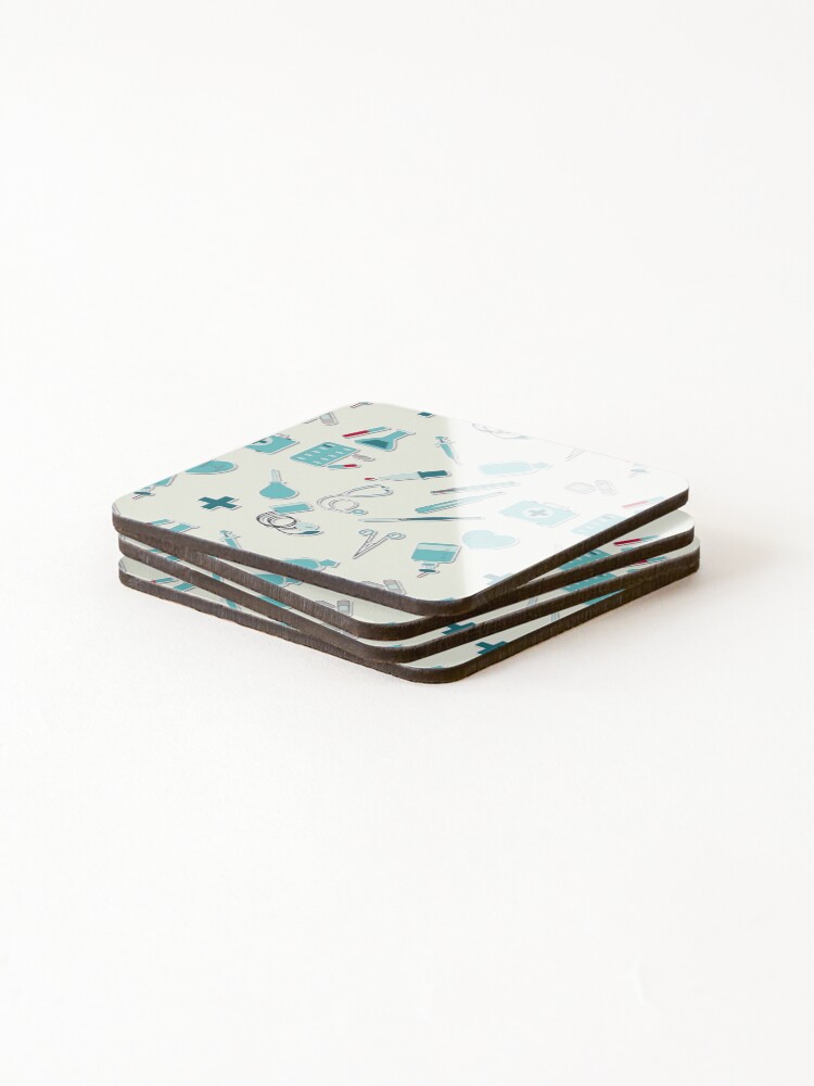 Thumbnail 4 of 5, Coasters (Set of 4), Medical Set Pattern designed and sold by EmilyFun.