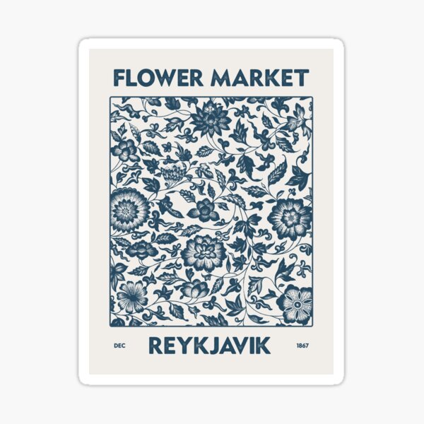 Item preview, Flower Market Reykjavik designed and sold by Vintagrafica.