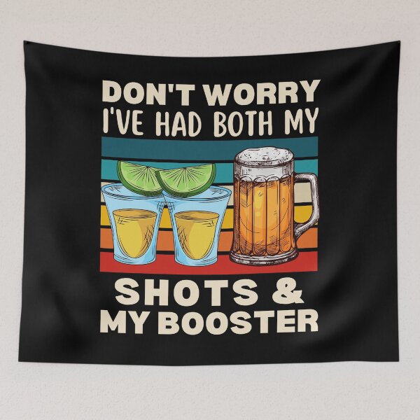 Item preview, Don't Worry I've Had Both My Shots And Booster Funny Vaccine designed and sold by retrodesigner14.