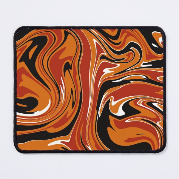 Item preview, Orange Red Black and White Marble Abstract Art Design designed and sold by AussieMuma.