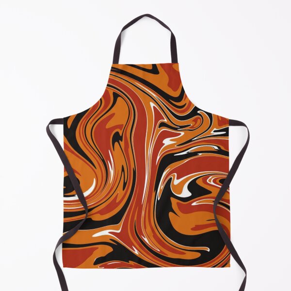 Item preview, Orange Red Black and White Marble Abstract Art Design designed and sold by AussieMuma.