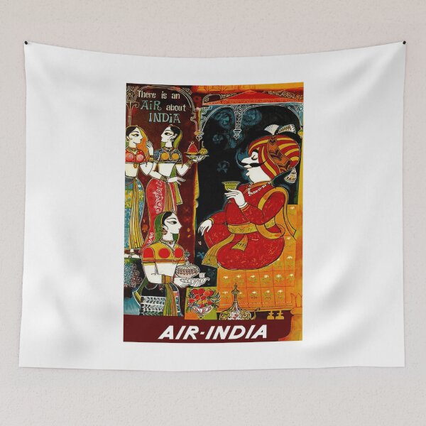 Item preview, AIR INDIA Vintage Air Travel Advertising Print Classic . designed and sold by LiliaGrady.