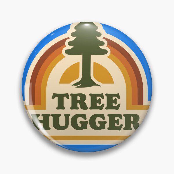 Item preview, Retro Tree Hugger Sticker designed and sold by SandraaKentzler.