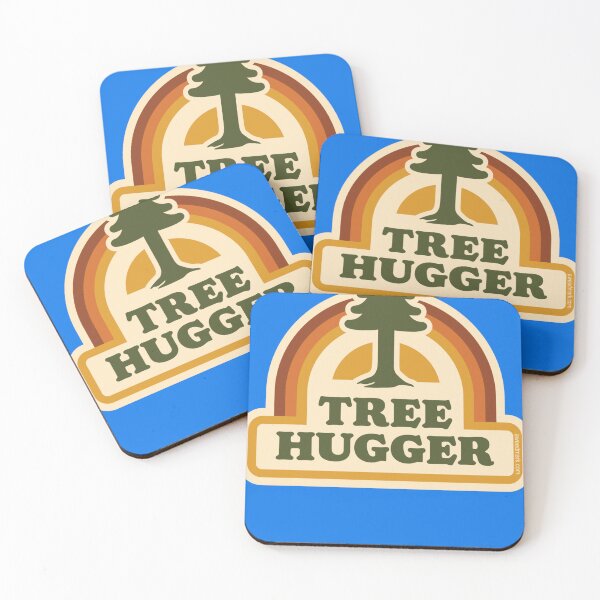 Item preview, Retro Tree Hugger Sticker designed and sold by SandraaKentzler.
