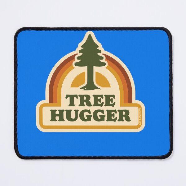 Item preview, Retro Tree Hugger Sticker designed and sold by SandraaKentzler.