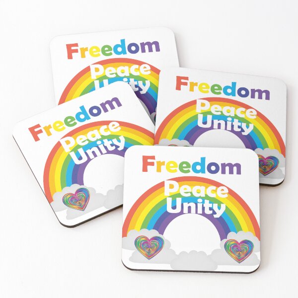 Item preview, Freedom Peace Unity on the rainbow designed and sold by BiekerDesign.