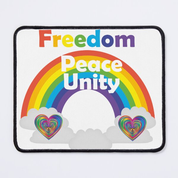 Item preview, Freedom Peace Unity on the rainbow designed and sold by BiekerDesign.