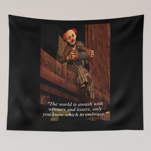 Item preview, Fantasy Light-Hearted Quotation about a Sad Clown Running Away From His Problems   designed and sold by NovawayDirect.