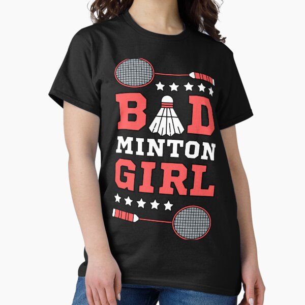 Item preview, Bad Girl Badminton Girl - Badminton Puns Woman Player Sport Funny Birdie Racket designed and sold by Millusti.