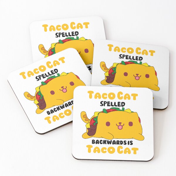 Item preview, Taco Cat Spelled Backwards is Taco Cat - cute cat taco design - funny cat pun - Cinco de mayo designed and sold by quinellie.