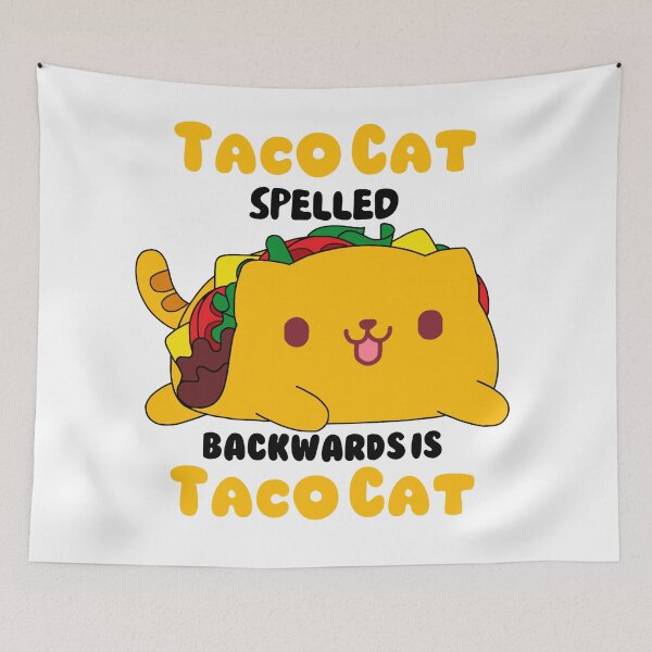 Item preview, Taco Cat Spelled Backwards is Taco Cat - cute cat taco design - funny cat pun - Cinco de mayo designed and sold by quinellie.