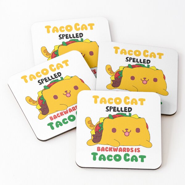 Item preview, Taco Cat Spelled Backwards is Taco Cat - cute cat taco design - funny cat pun - Cinco de mayo designed and sold by quinellie.