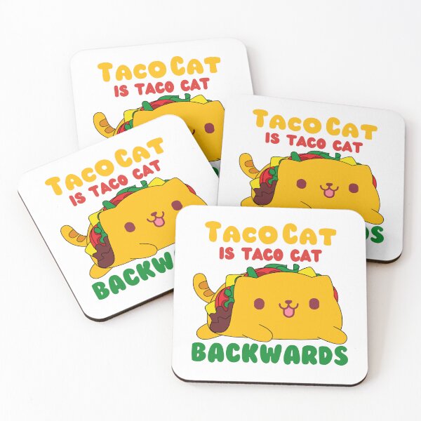 Item preview, Taco Cat is Taco Cat Backwards - cute cat taco design - funny cat pun - Cinco de mayo designed and sold by quinellie.