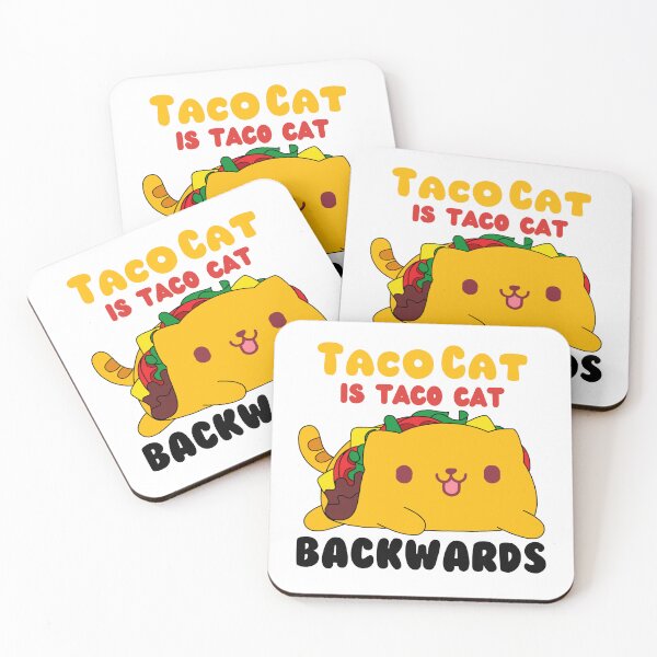 Item preview, Taco Cat is Taco Cat Backwards - cute cat taco design - funny cat pun - Cinco de mayo designed and sold by quinellie.