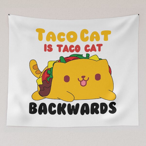 Item preview, Taco Cat is Taco Cat Backwards - cute cat taco design - funny cat pun - Cinco de mayo designed and sold by quinellie.