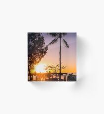 Sunrise stroll - Palm Cove Acrylic Block