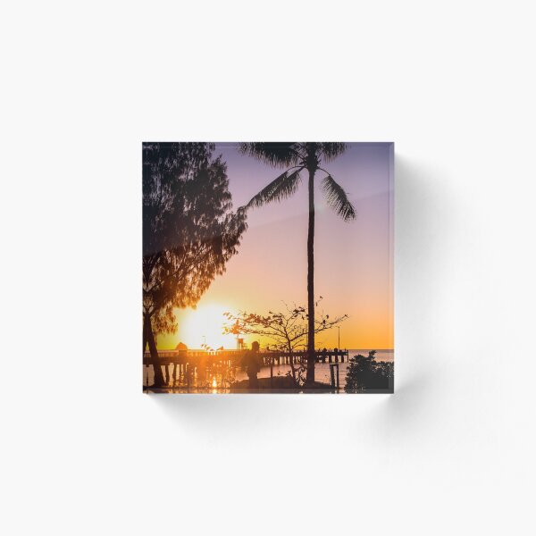 Sunrise stroll - Palm Cove Acrylic Block
