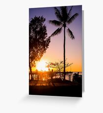 Sunrise stroll - Palm Cove Greeting Card