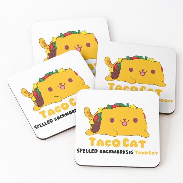 Item preview, Taco Cat Spelled Backwards is Taco Cat - cute cat taco design - funny cat pun - Cinco de mayo designed and sold by quinellie.