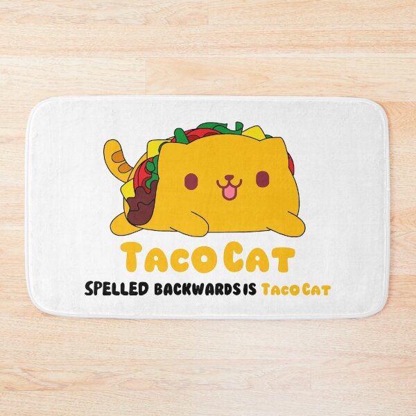 Item preview, Taco Cat Spelled Backwards is Taco Cat - cute cat taco design - funny cat pun - Cinco de mayo designed and sold by quinellie.